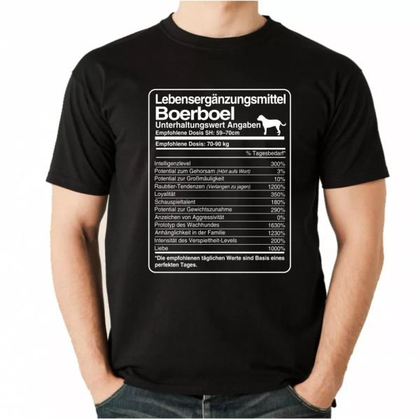 

t-shirt dose boerboel life supplements men dog dogs, White;black