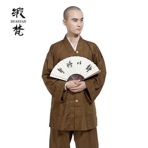 

ethnic clothing satin buddhist summer monk's clothes short coat two-piece suit, Red