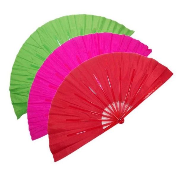 

50pcs/lot chinese style 41cm folding plastic frame silk dance hand fans event party wedding favors gifts favor