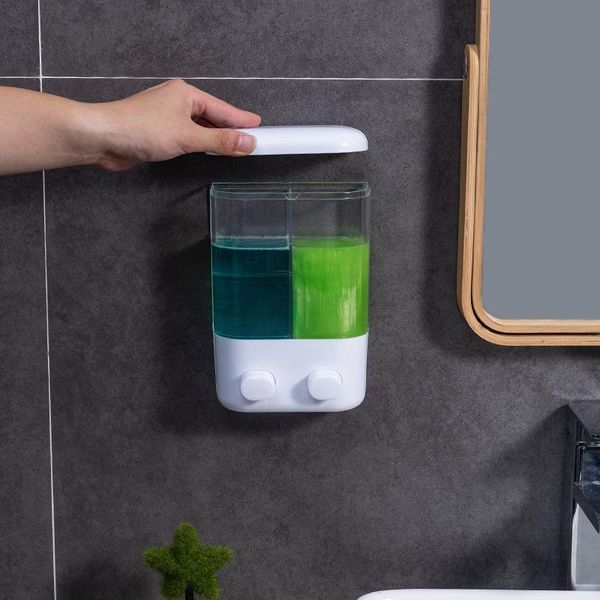 

liquid soap dispenser bathroom punch-manual wall hanging seamless paste disinfectant bottle transparent multi-liquid soapdispenser
