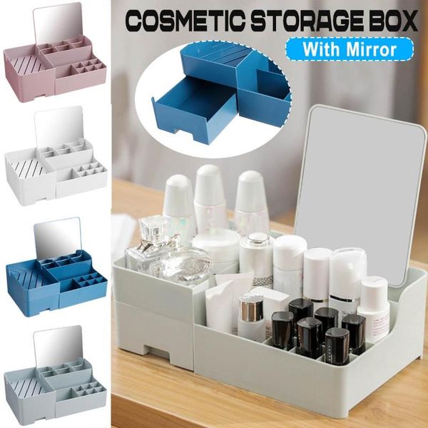 

makeup organizer for cosmetic large capacity storage box deskjewelry nail polish drawer container boxes & bins