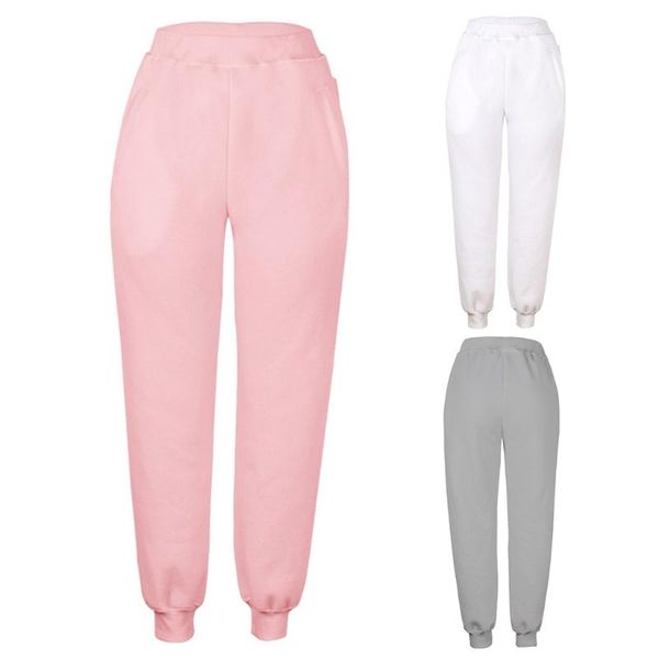 

women high waist baggy loose jogger pants solid color warm faux fleece lined sweatpants harajuku workout sport lounge trousers w women', Black;white