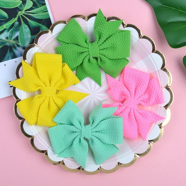 

ylsp 3.5inch baby girls bow hairclip barrettes hair accessories sweet cute hairpin headbands infant toddler headwear clip for child kids, Slivery;white