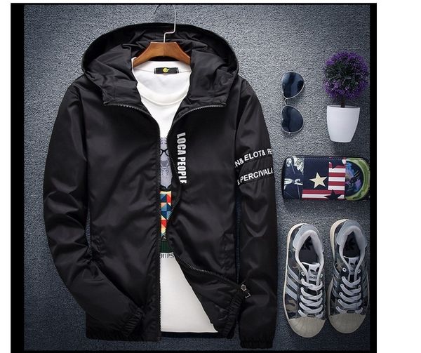 Ceketler Rahat Su Geçirmez Kapüşonlu Moda erkek Üst Ceket Marka Erkek Giyim Artı 5XL