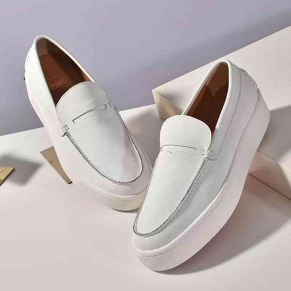 

fashion loafers luxury flats red bottom shoes sneakers low dandy love oxfords luxurious leather casual dress party wedding with, Black