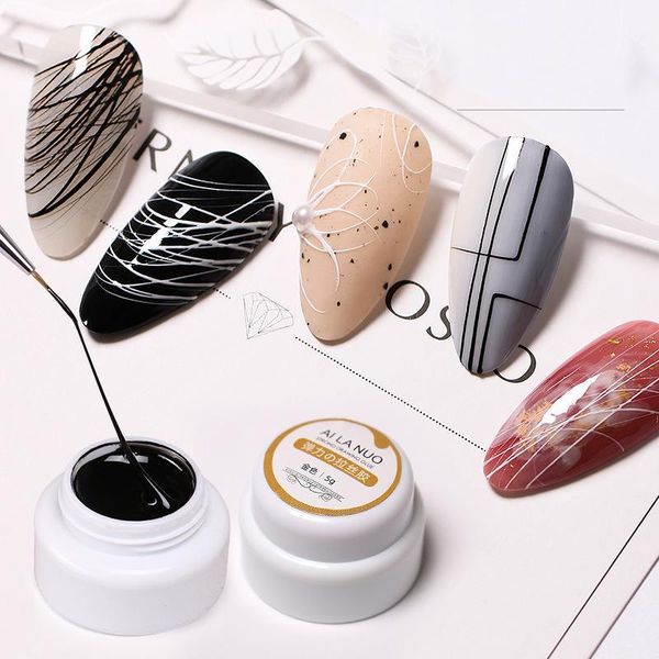

nail art painted pigment diy spider web glue striped pattern creativity supplies quick dry good color render gel, Red;pink