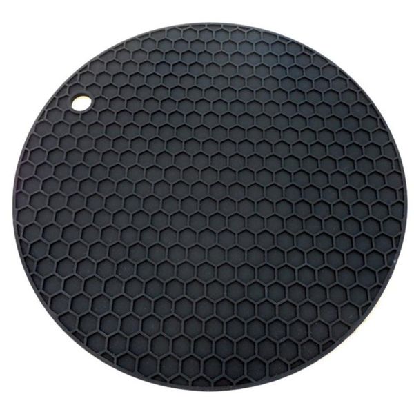 

mats & pads multi-use round silicone non-slip heat resistant mat hang tableware cushion placemat pot holder