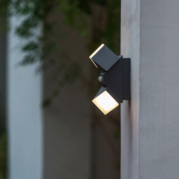 

outdoor wall lamps adjustable light angle human body induction smart switch household ip54 waterproof lighting lamp