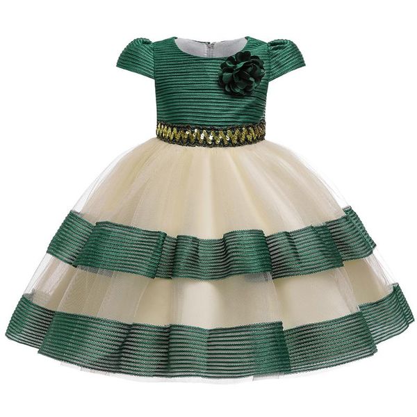 

flower sequin christmas costume for girls vestidos lace tutu dress party children's sukienki girl's dresses, Red;yellow