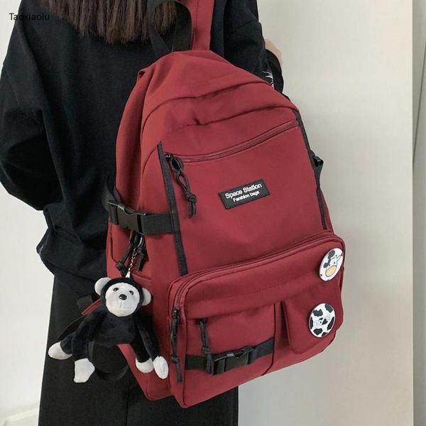 

backpack classic fashion men lapwomen mochila cotton travel big bag for teenager black bookbag schoolbag lovers rucksack