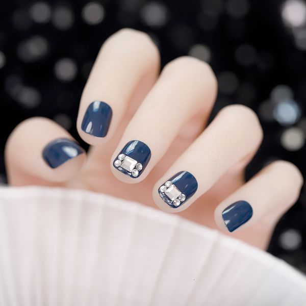 

square finished drill patch morandi grey blue short removable manicure tool
