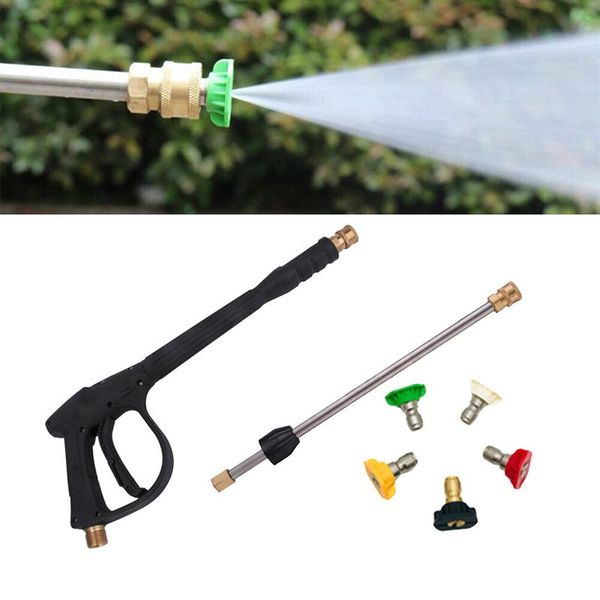 

water gun & snow foam lance high pressure washer power spray kit 2200 psi nozzle extension wand