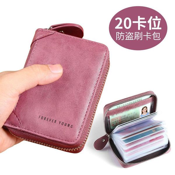 

card holders wallet bag women's large capacity purse carteira masculina, Brown;gray