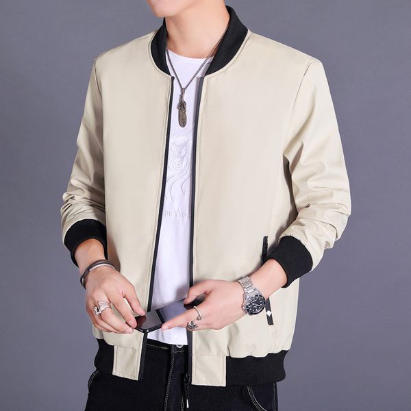 

jackets et thin spring and autumn busins casual round neck baseball suit large men's wear, Black;brown