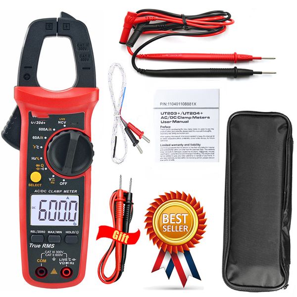 UT204 + Clamp Meter 400-600A mit Temperaturtest Auto UT204 plus True RMS High Precision Multimeter Senden Sie eine Zeile