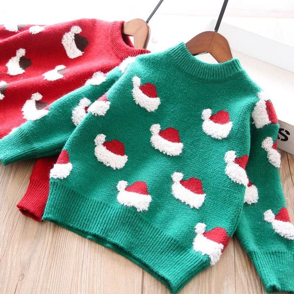 

pullover 2021winter baby girls chrismas sweater wholesale, Blue