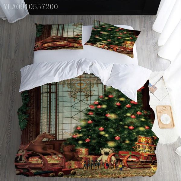 

bedding sets king size 3d printing set merry christmas duvet cover and pillowcases bed linen home decor