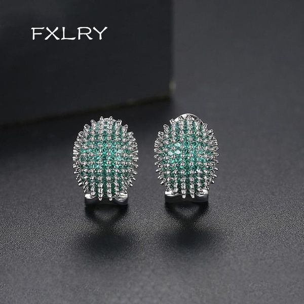 

arrival luxury cz beautiful three colors elliptical stud earrings for women wedding party jewelry gift, Golden;silver