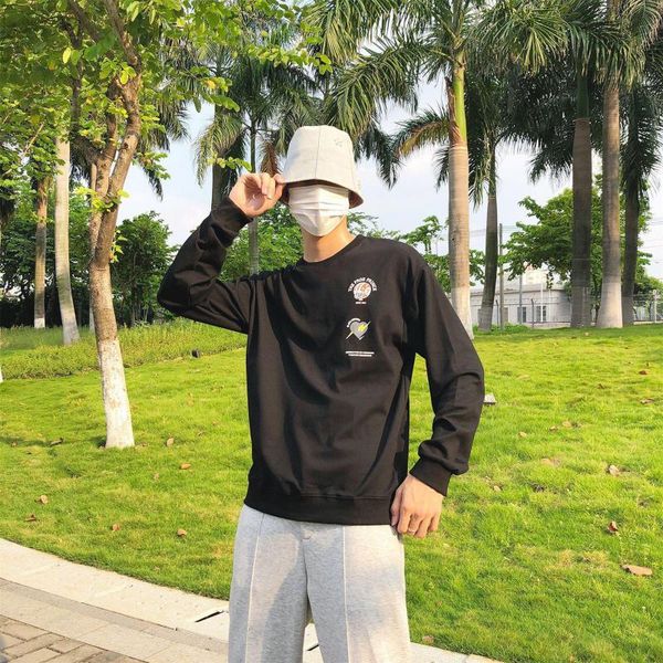 

men's hoodies & sweatshirts 2021 autumn personality graffiti hip hop street style couple wear plus size casual fashion o-neck men sweat, Black