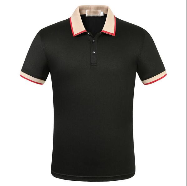 

spring luxury t-shirt designer polo shirt high street embroidered bee print clothing men's brand gglvlouivitton ysl&#, White;black
