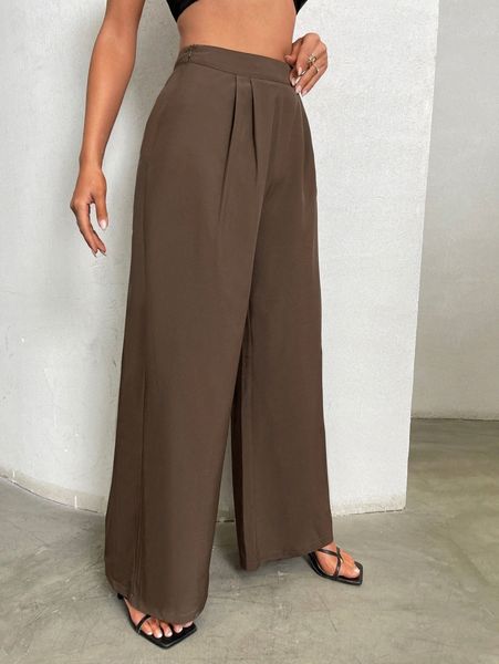 

high waist wide leg pants d2lo#, Black;white