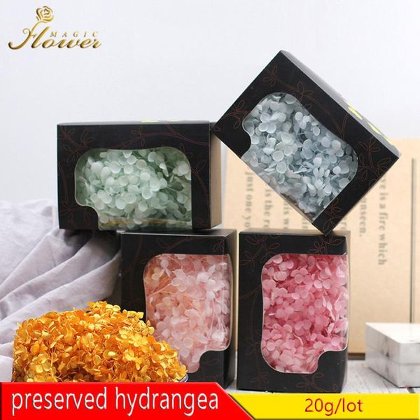 

20g preserved hydrangea flower bouquet eternal wedding artificial party birthday year valentine decoration decorative flowers & wreaths