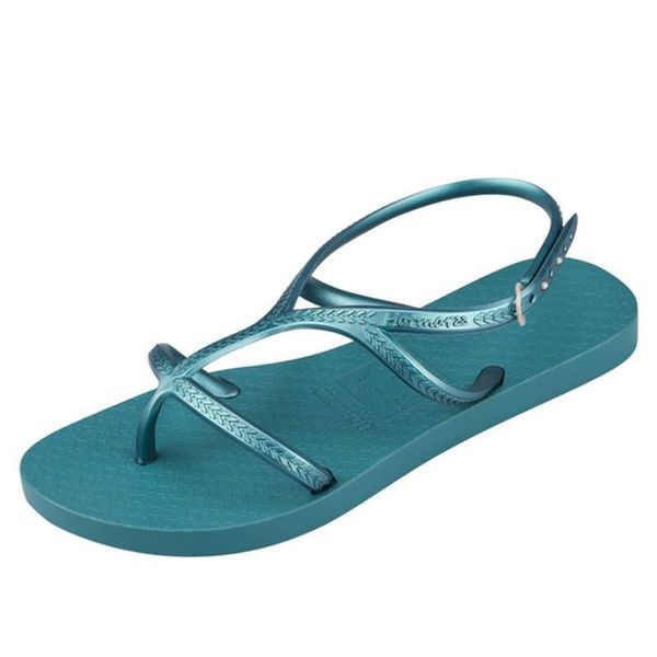

women's om flip flop sandals around ankle straps, Black