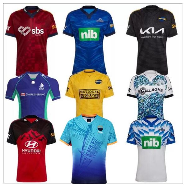 

2122 rugby jerseys newzealand crusaderr drua 20/22 hurricane blue shirt moana, Black;gray
