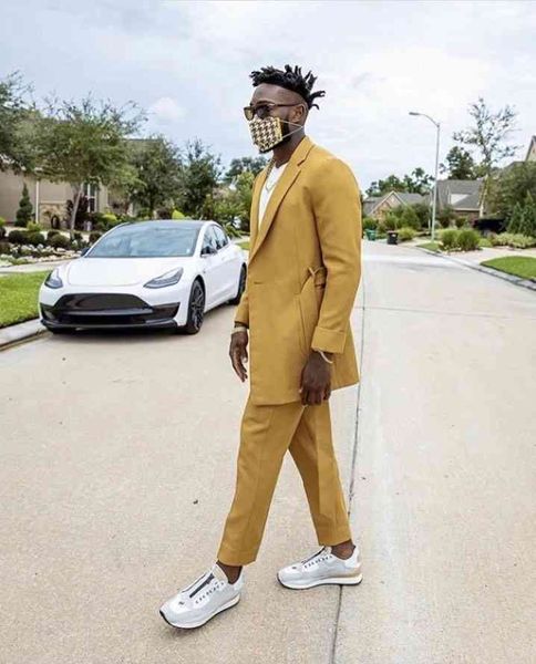 

men's suits & blazers yellow casual suit with a lapel, male prom suit, groom's blazer and wedding, two pieces, jacket + pants ipc4, White;black