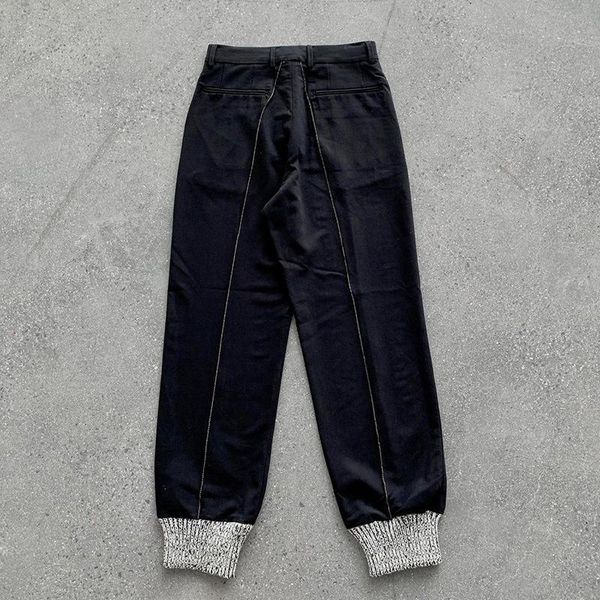

men's pants 2021ss we11lldone high street women's casual techwear men trousers for women, Black