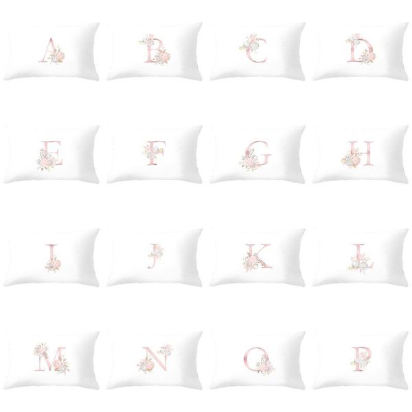 

cushion/decorative pillow 30x50 cm kids room decoration letter case english alphabet polyester cushion cover for sofa home decor flower