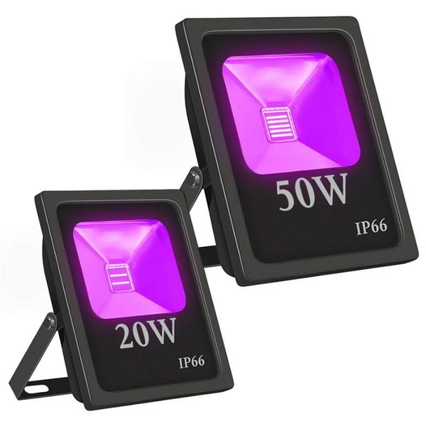 

floodlights 30w 50w uv black light ip66 waterproof led purple flood blacklight party for stage aquarium neon glow decor