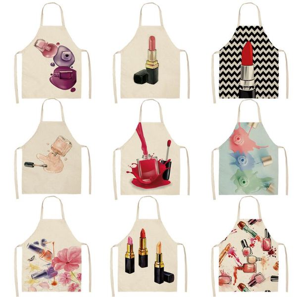 

lipstick perfume series cotton apron support to figure custom aprons