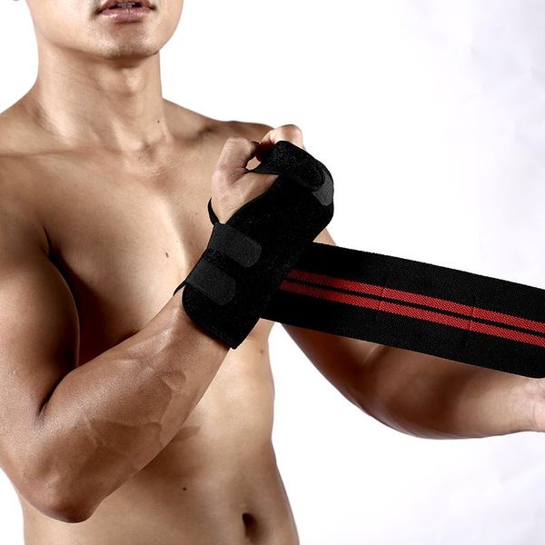 

elbow & knee pads chaoba1pcweightlifting armguard palm hand movement pressurized wristbands bandage dumbbell pressure prevention of wrist sp, Black;gray