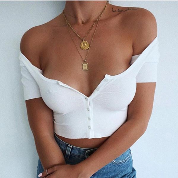 

summer woman tshirts fashion slim solid square neck sweet short-sleeved t-shirt short for women y2k women's, White