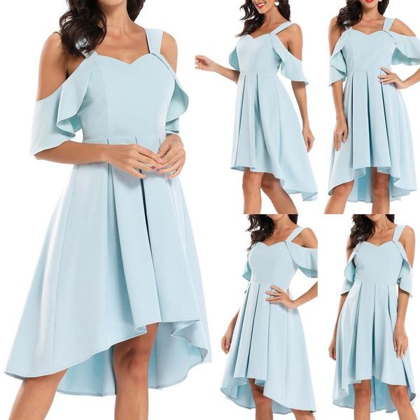 

casual dresses spaghetti straps women retro princess solid color cocktail v-neck vintage elegant party suspender midi dress sommerkleid, Black;gray