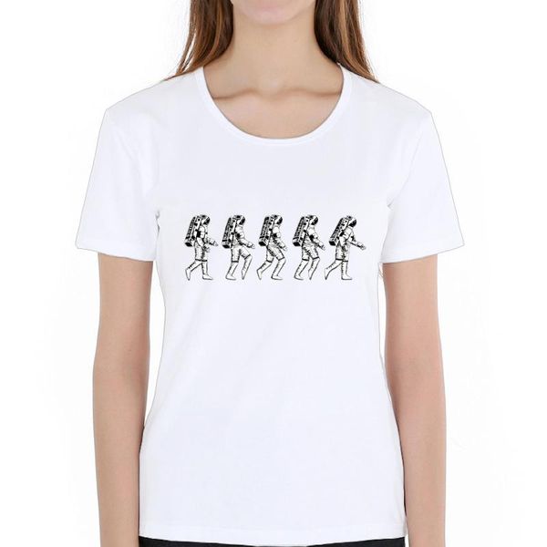 

women's t-shirt women explore the space t shirts astronaut 2021 moonwalk tees loose short funny t-shirts white casual shirt