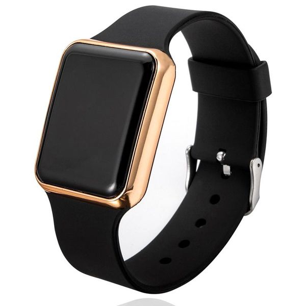 

wristwatches sports casual men's watches luxury digital man women watch silicone strap led electronic men wristwatch clock relogio masc, Slivery;brown