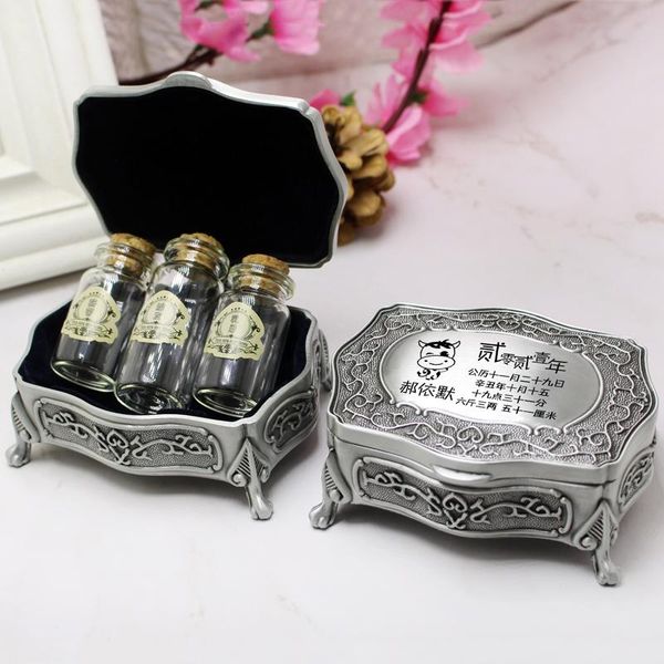 

custom newborn baby fetus souvenir baby milk umbilical cord homemade favorites box bottle diy custom engraving full moon