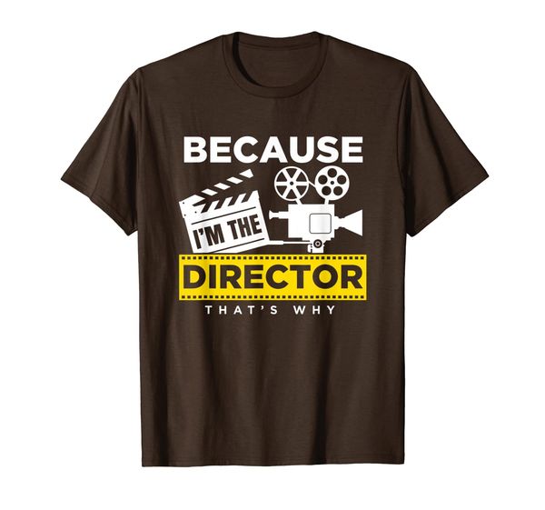 

because i am the director that is why cinema film tee, White;black