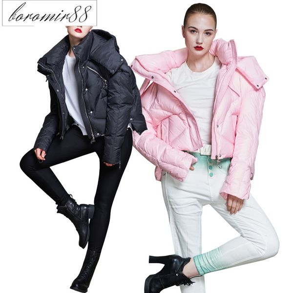 

sweatshirts womens outwear coat parkas large loose fashion trend 2021 winter down jacket women's short, Black