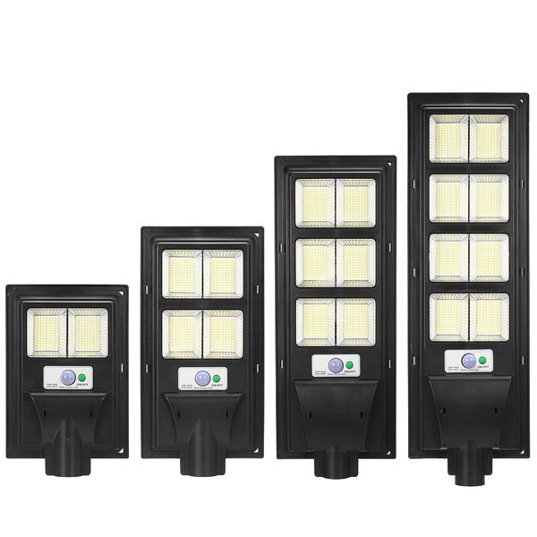 

208/416/624/832led solar powered wall street light pir motion sensor dimmable lamp + remote control - 832led