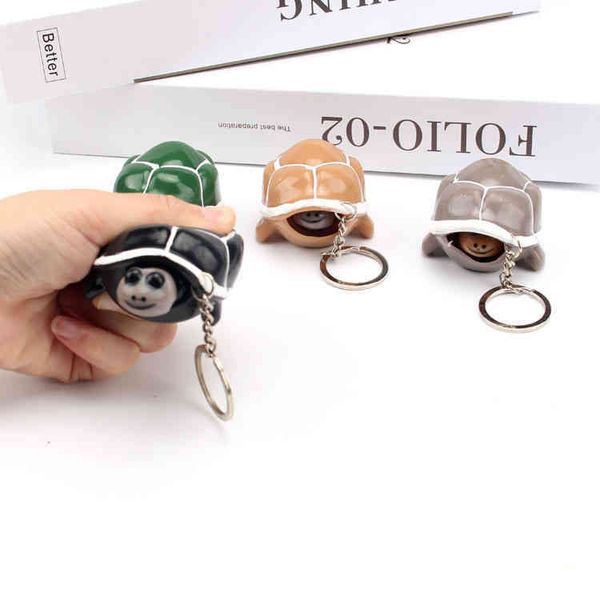 

keychains creative decompression toys, relaxation crafts, wind, pressure turtle, key ring, douyin, celebrity novelty, Silver