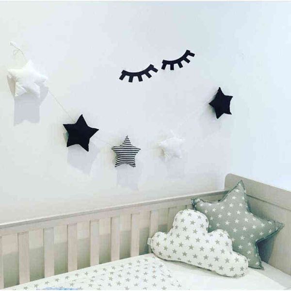 150 CM Decorazione della camera dei bambini Arazzi Ornamenti Ghirlande di stelle Peluche Nursery Baby Girl Regali Decorazione natalizia per feste