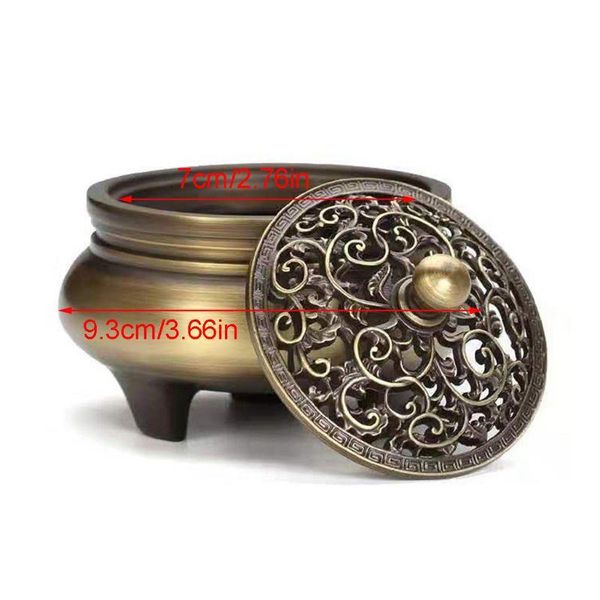 

fragrance lamps classical incense alloy mini burner metal craft home decoration-bronze