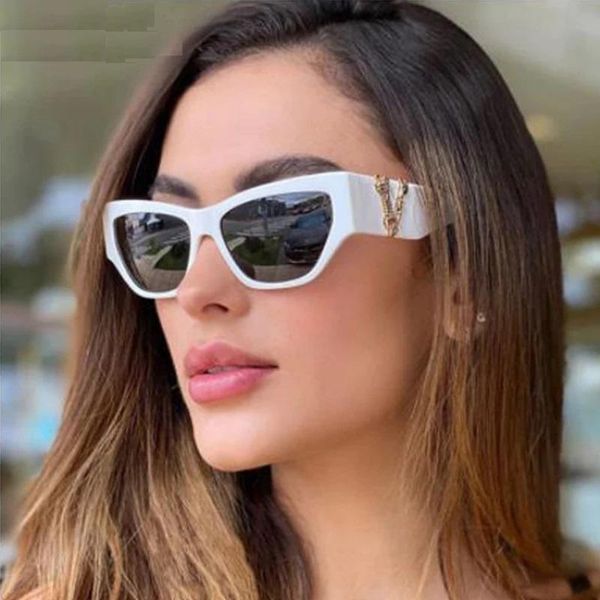 

sunglasses cat eye women fashion vintage square shades men brand designer luxury sun glasses uv400 oversized eyewear oculos, White;black