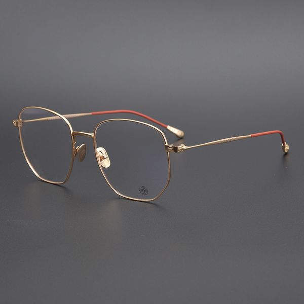 

ins simple fashion versatile men's pure titanium ultra light large myopia spectacle frame women's punk style crusader, White;black