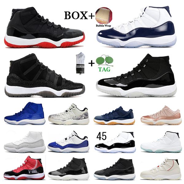 

with box 2021 11 men basketball shoes concord high 11s shoe 72-10 cap and gown gamma blue cool grey cherry legend win like rose gold georget, White;red
