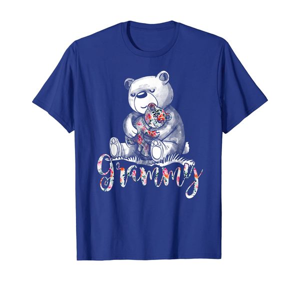 

floral grammy bear t-shirt gifts father's day, White;black