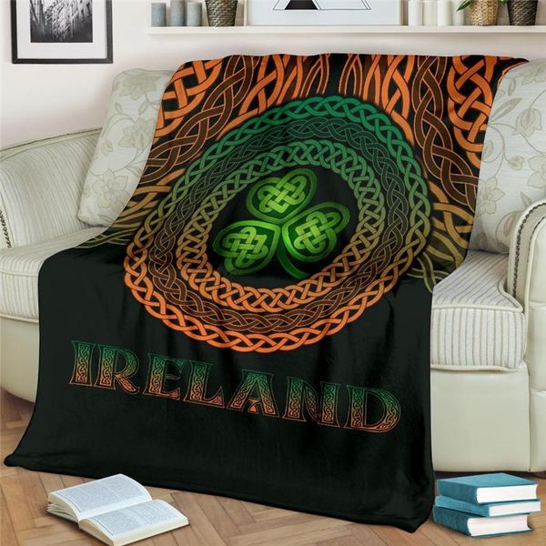 

blankets ireland celtic pride flannel blanket 3d print soft for children home decor bedspread sofa bedding quilts